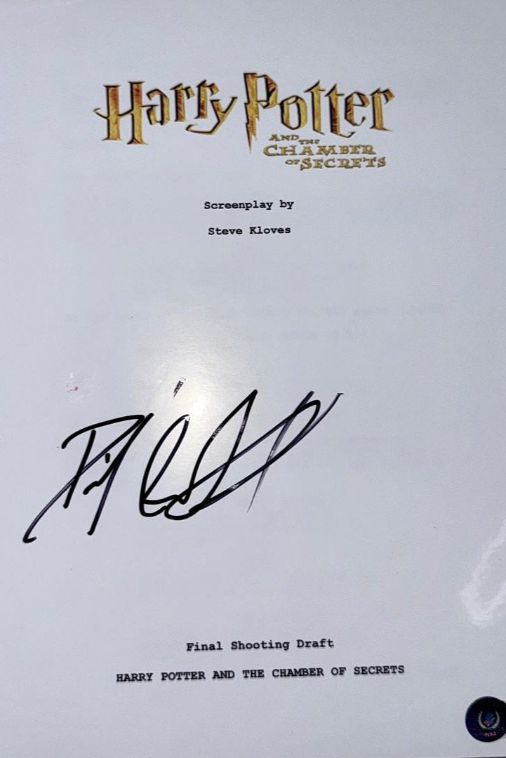 Daniel Radcliffe Autographed Chamber of Secrets Script - Beckett COA